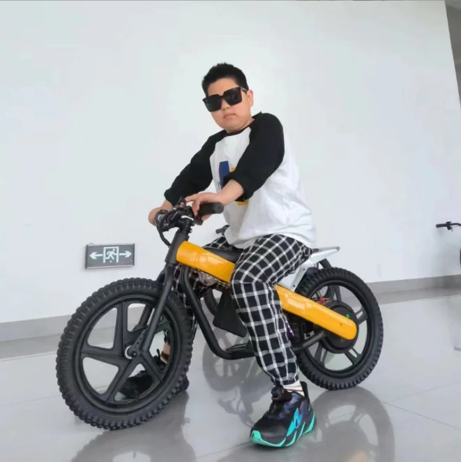2024 New Design Cheap Kids Electric Balance Bike Youngest Riders From 6-15 Years Children 16inch Electric Bikes for Kids
