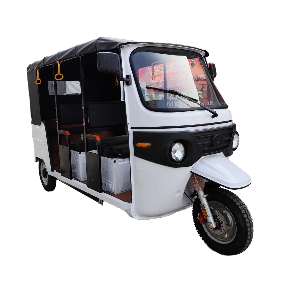 2024 TUKTUK Bajaj недорогие закрытые пассажирские 3-колесные бензиновые мотоциклетные электрические трехколесные велосипеды
