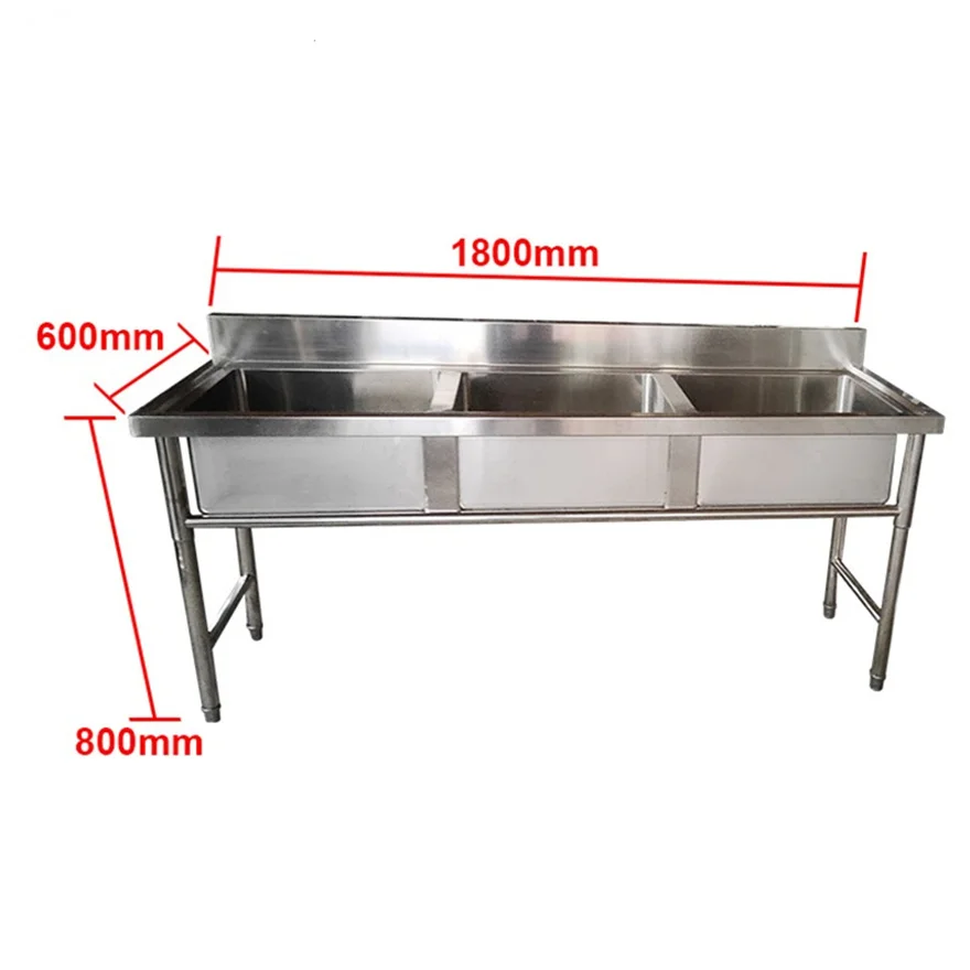 kitchen commercial good finished welded cabinet with double sink and two doors