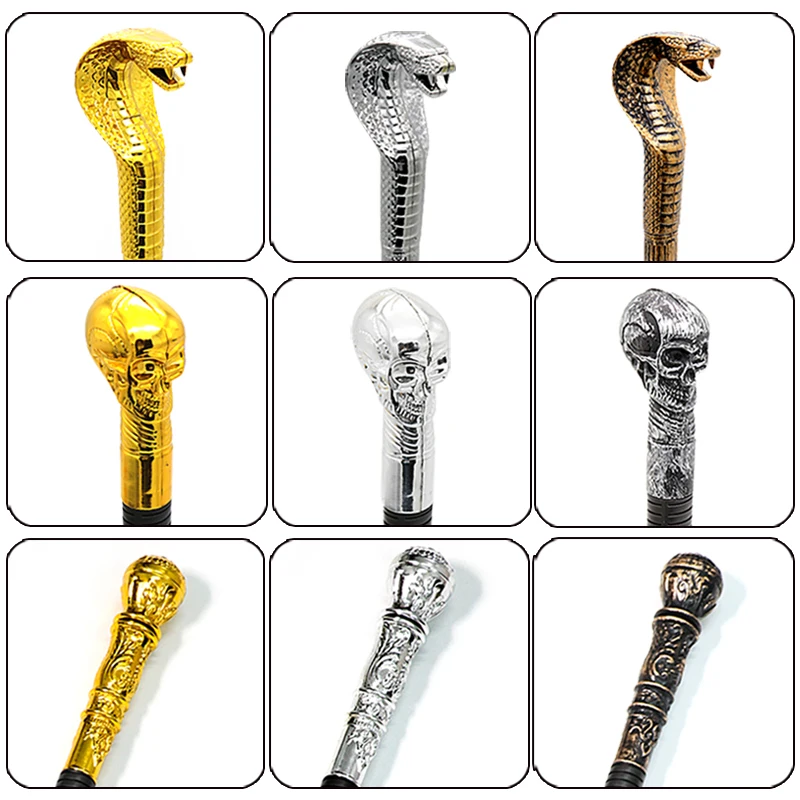China Manufacturer Pp Pe Material Skeleton Scepter Wand Toy Gold Plated Silver Plated King Scepter Snake Staff Toy