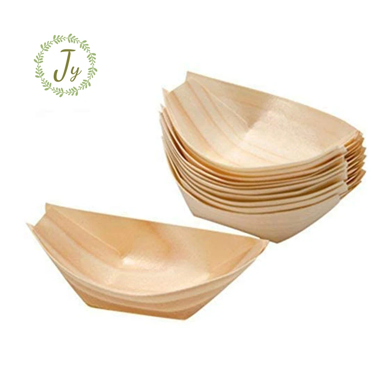 
Eco-Friendly Sushi Disposable Container Wooden Tray Sashimi Suchi boat Disposable Wooden Boat 