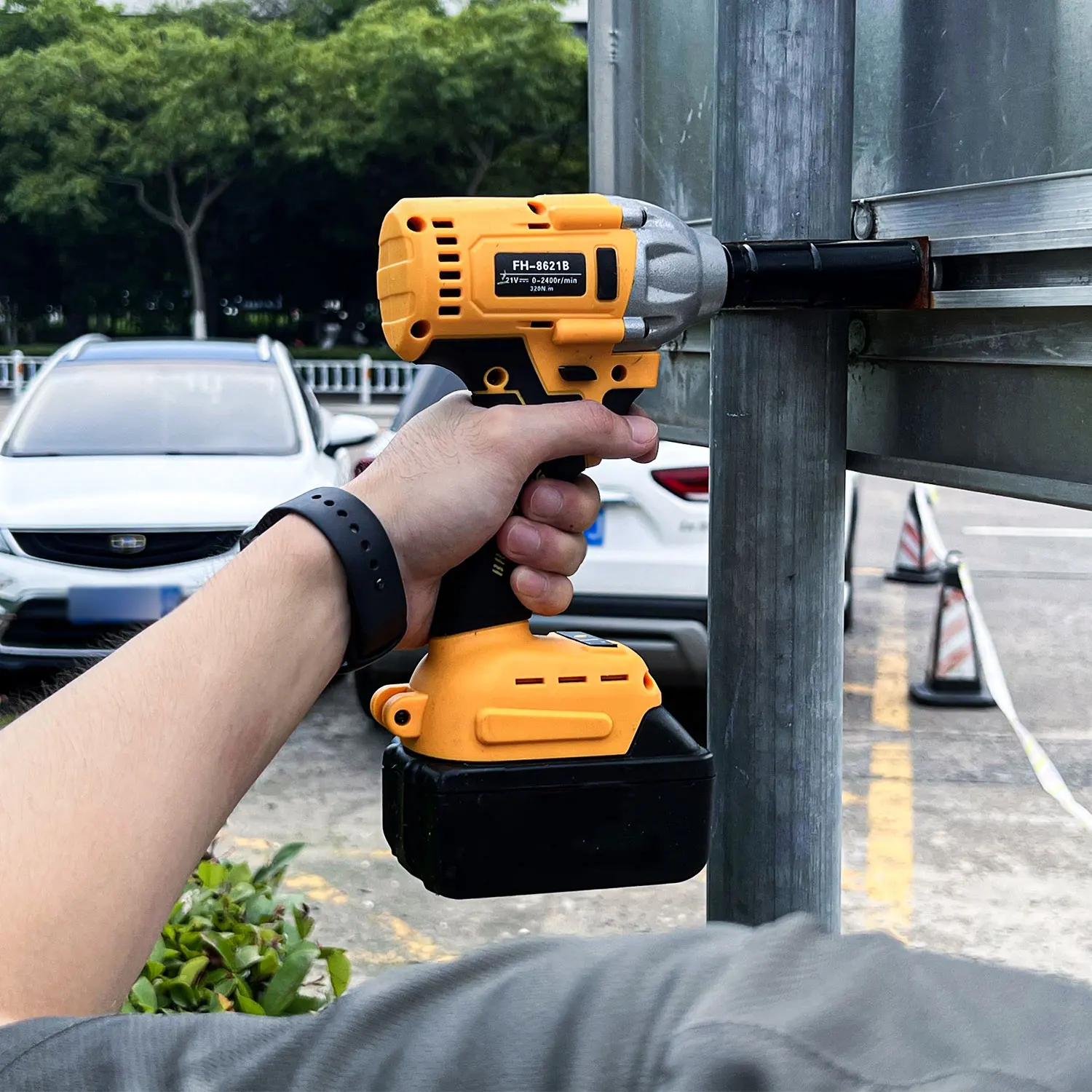 Impact Drill Driver Lithium Battery Power Tools Wood Metal Portable Cordless Impact Wrench 21V