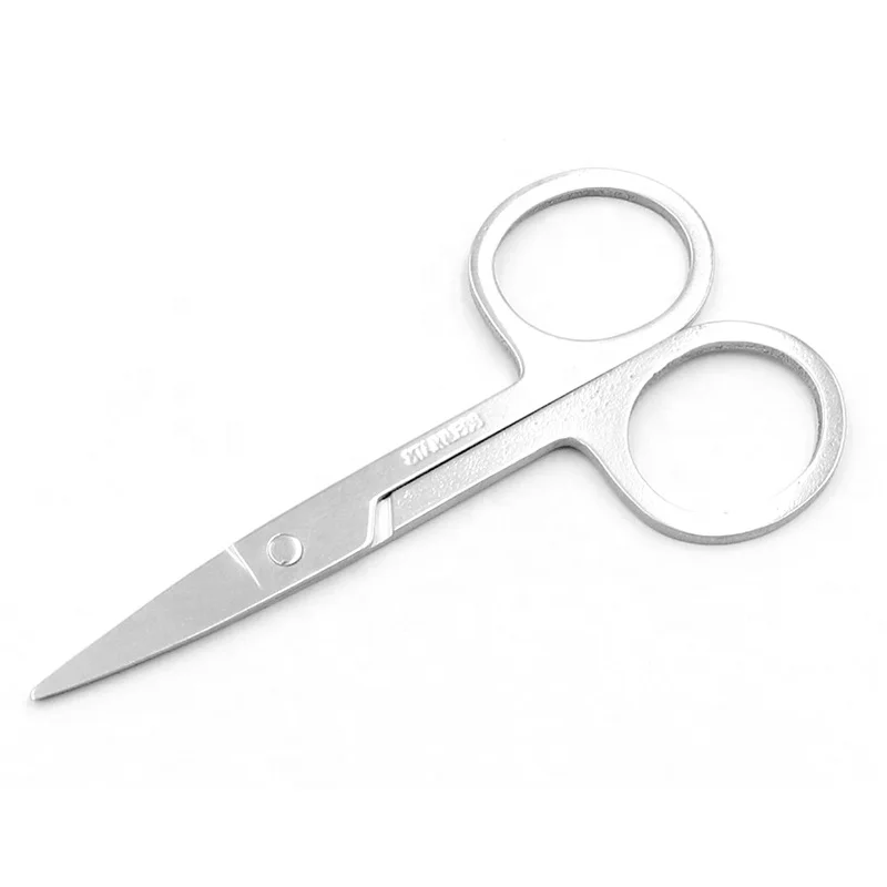 Private Label Beauty Tool Manicure Scissor Medical Stainless Steel Eye Brow Lash Silver Eyelash Eyebrow Scissor TH6262