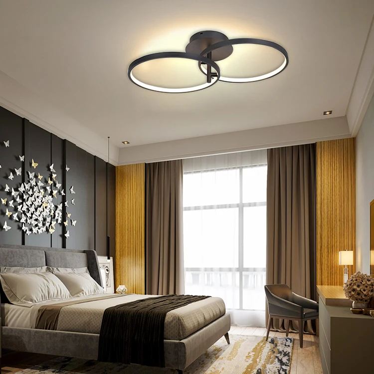 Low Freight Creative Style Living Room Hanging Black Free Diy Modern Designer Led Chandelier