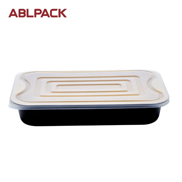ABLPACK 2080ML 74oz smoothwall Restaurant take out Containers food Trays Disposable Aluminum Foil plate with Lids