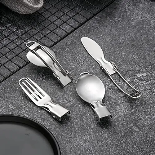 Promotion Travel Set Titanium Stainless Steel Other & Hiking Product Utensil Tool Spoon Camping Cutlery Bag