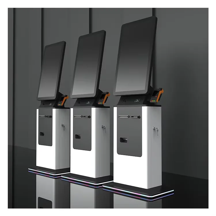 Crtly 32 ' Automatic Floor Standing Passport Scanner Atm Currency Exchange Machine Self Service Touch Screen Bill Payment Kiosk
