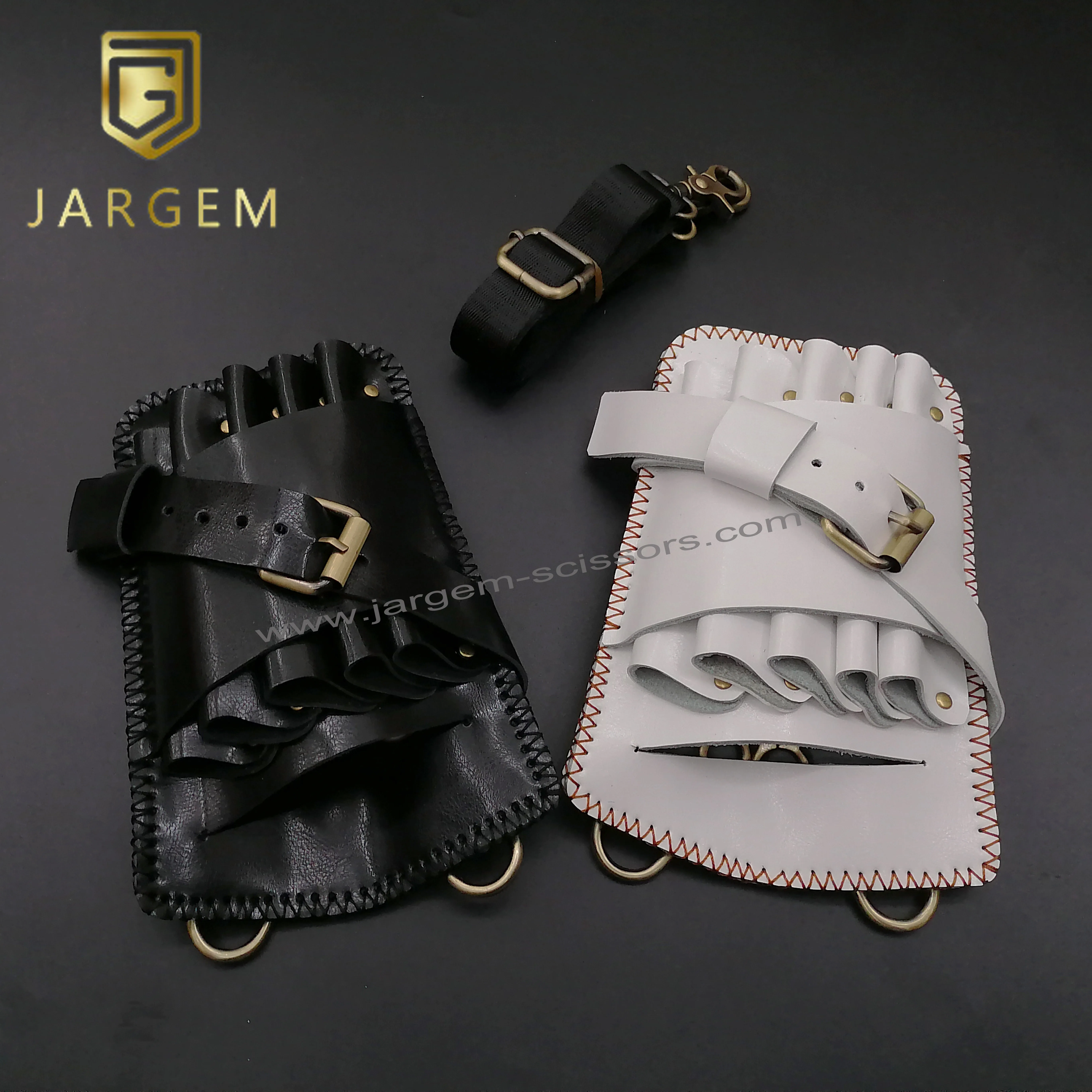 Supply customized hair scissors case leather salon hairdressing barber bag for sale