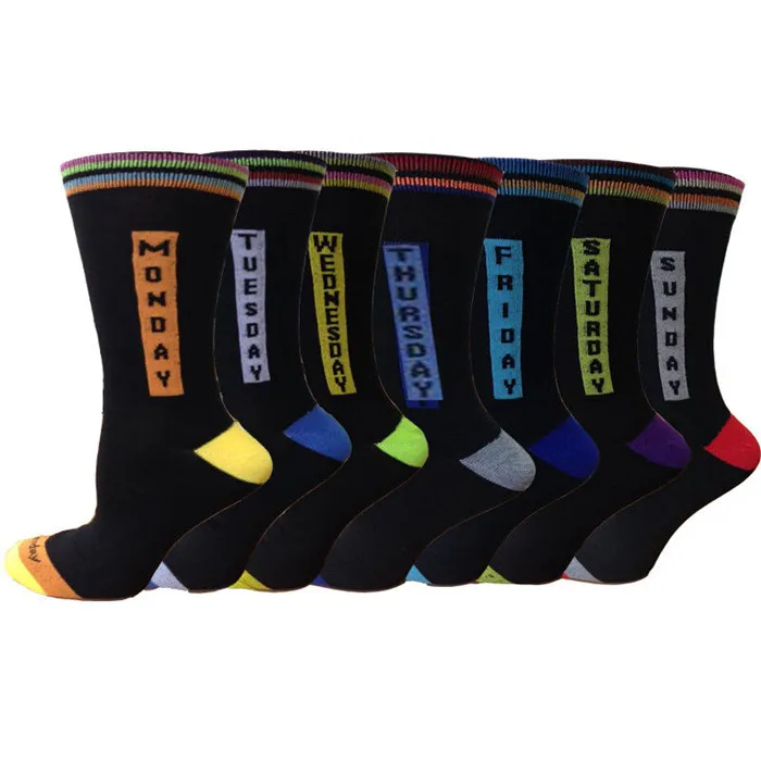 
Breathable Men Cotton Socks Seven Days Of The Week Socks, Everyday fresh with 7-Days Cotton Socks for Men 