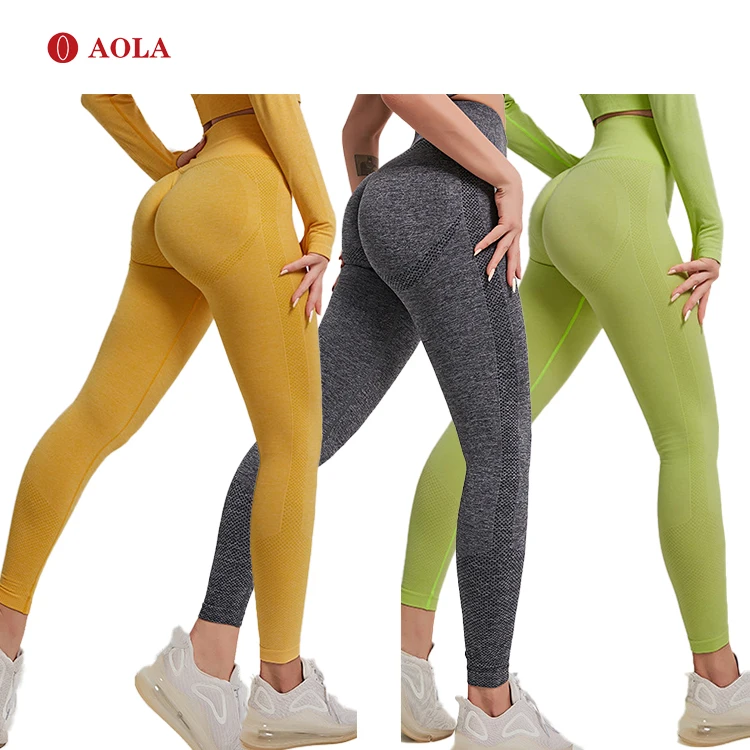 
AOLA For Women Seamless Scrunch Butt Yoga Lift Gym High Waist Fitness Workout Waisted Leggings 