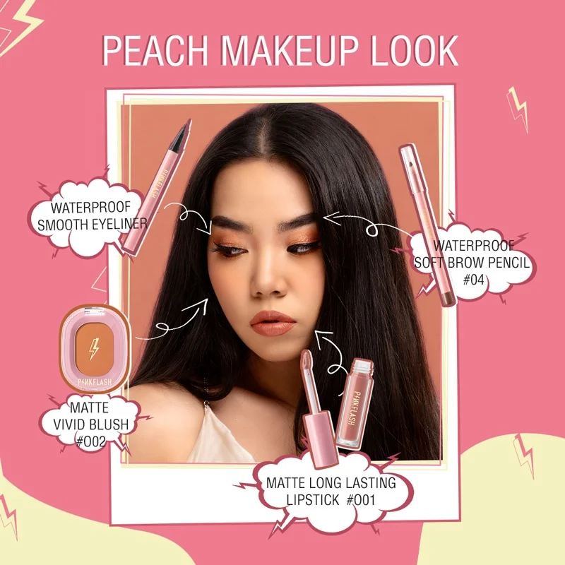 PINKFLASH Long Lasting Lipstick Make Up Matte Liquid Lip Stick Non Drying Makeup Nude Red Pigment Waterproof 14 Colors Cosmetic