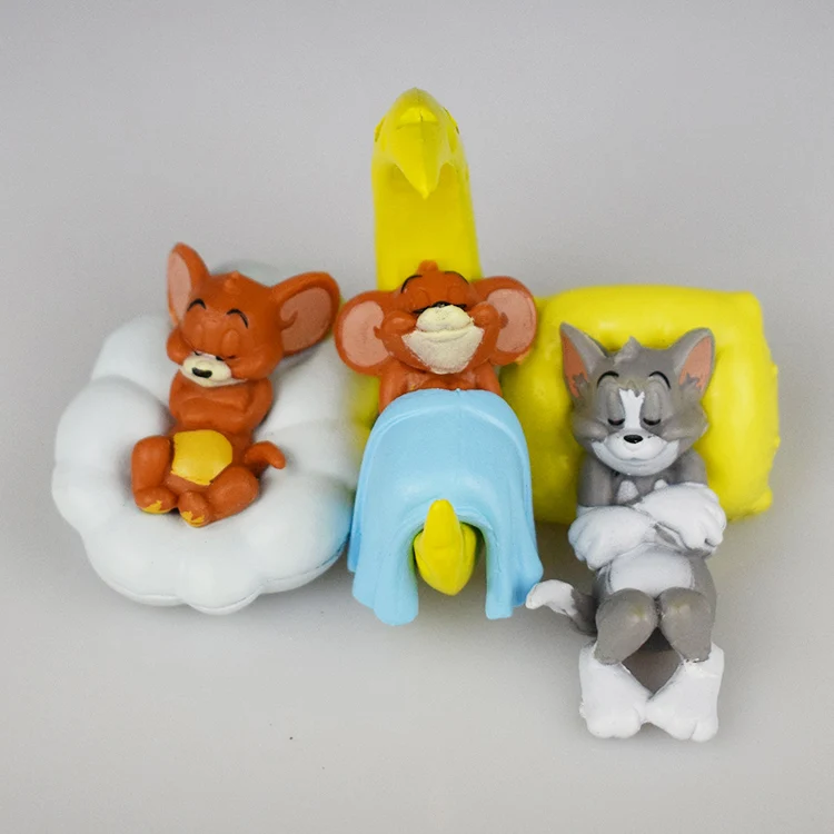 cake topper PVC Toys Anime Cartoon Tom and Jerry  5PCS/SET  for birthday party or home decoration
