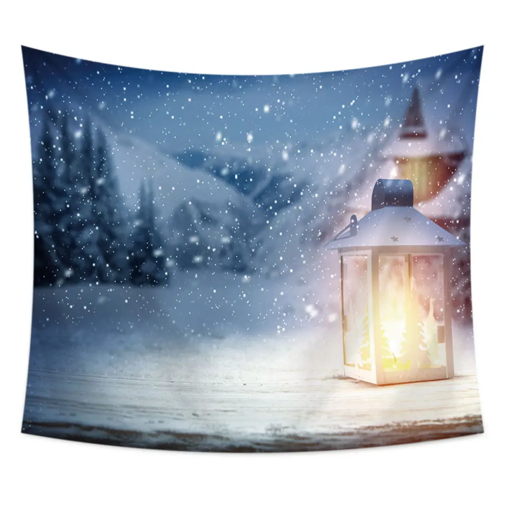 Christmas Decorations Wholesale Tapestry Custom Snow  Printing For Home