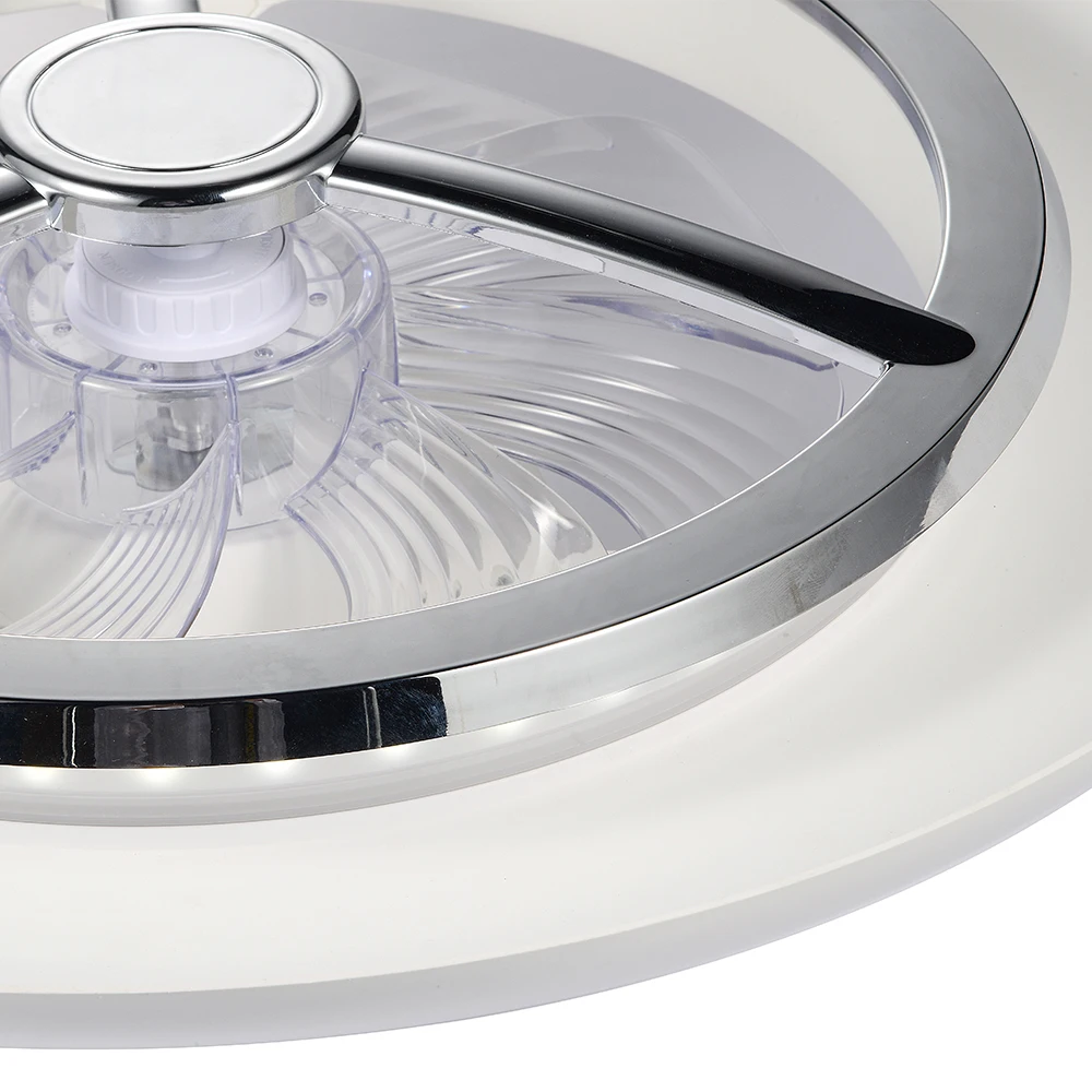 Светодиодный потолочный светильник Tuya, лампа с вентилятором для гостиной, с дистанционным управлением и 7 цветными режимами освещения