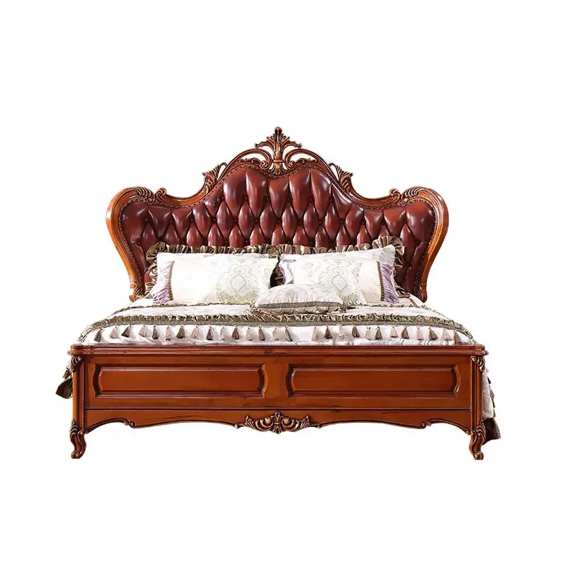 OE-FASHION custom Majestic Royal King Bed - Antique Style Luxury Bedroom Set for Elegant Homes