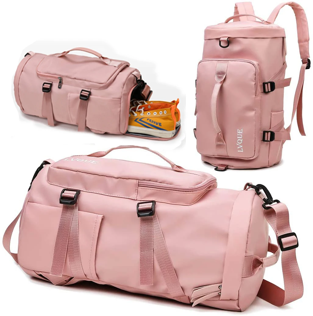 Multi-functional Travelling Camping Dry Wet Waterproof Gym Sport Duffel Overnight Bag Backpack with Shoes Compartment