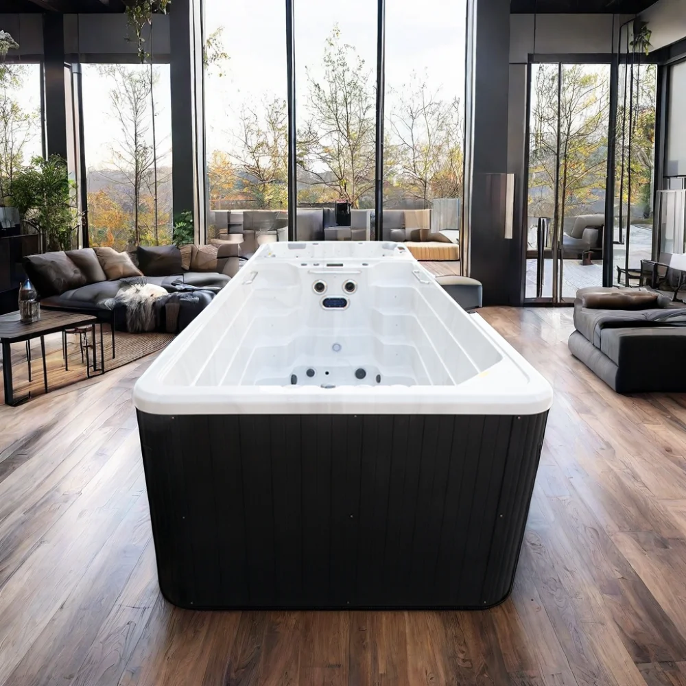 Outdoor Filter Heat Pump Swim Spa with LED Lights for Capsule Swimming Pools Hot Tubs and Ice Bathtubs-Accessory