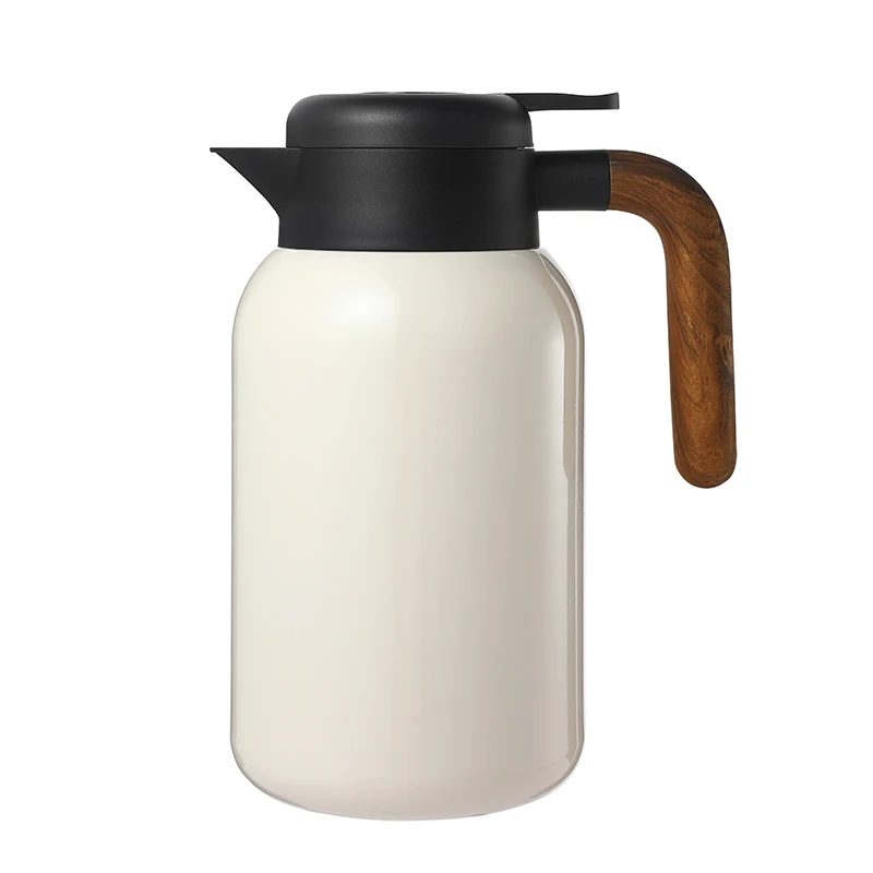 2L Double Wall Stainless Steel Temperature Smart Digital Coffee Display Tea Pot Water Kettle Cover Lid