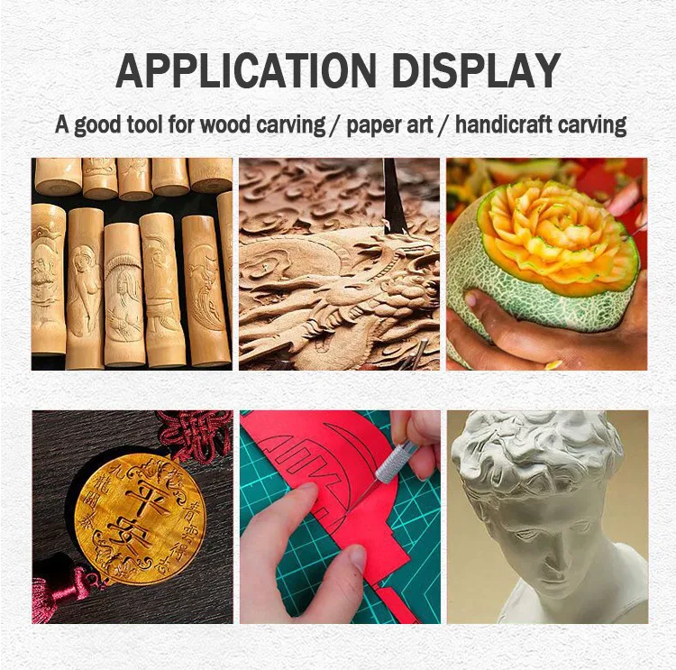 28014b Wood working Art Sculpture Tools Carving Tool chisel Set with replaceable 5 heads