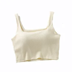 Manufacturer Direct Sales Square Vest With Bra Padded Camisole Comfortable Lingerie Warm Camisole