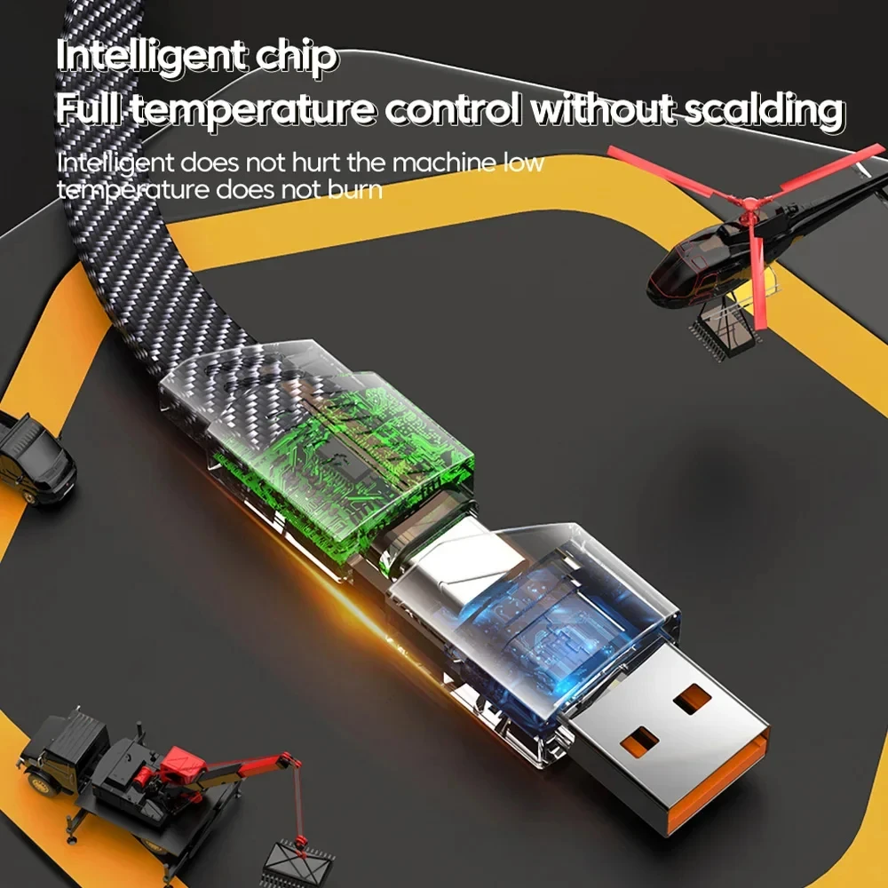 65 Вт 4-в-1 кабель для быстрой зарядки USB Type C на PD27W зарядный Многофункциональный USB-кабель передачи данных