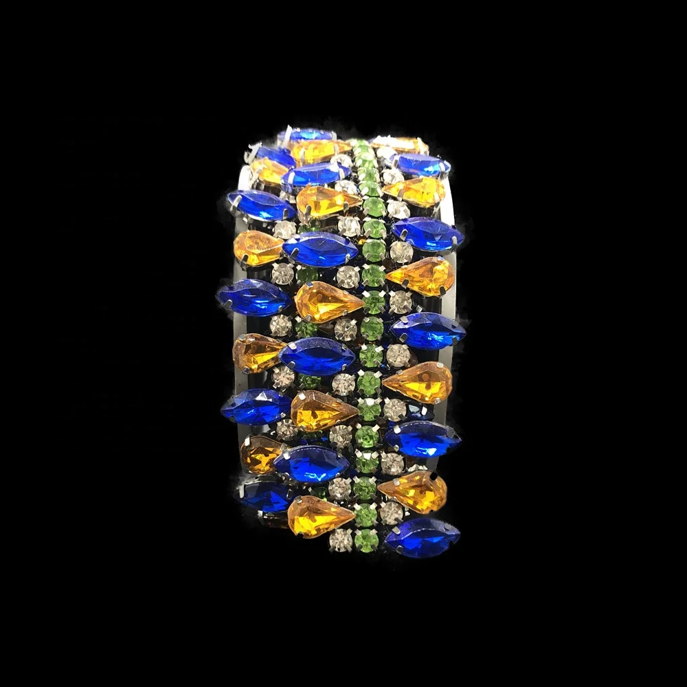 LM530 2020 new arrival Rhinestone Chain Trim with Crystals for carnival costume decoration