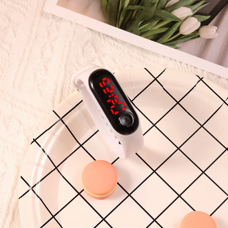 M3 simple button style students fashion casual  gift waterproof touch bracelet wholesale watch