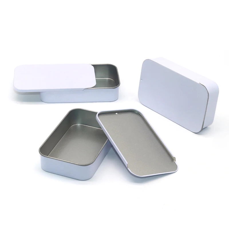Small Slide Lid Lip Balm Storage Tin Container Packaging Metal Tin Box with lid