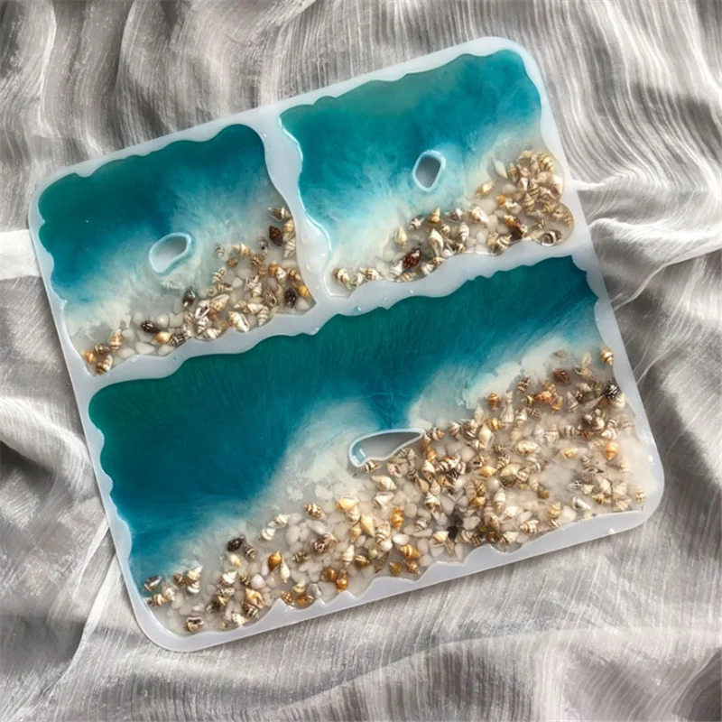 Amazon Hot Sale New Dish Plate Coaster Resin Mold ,TOYS0646