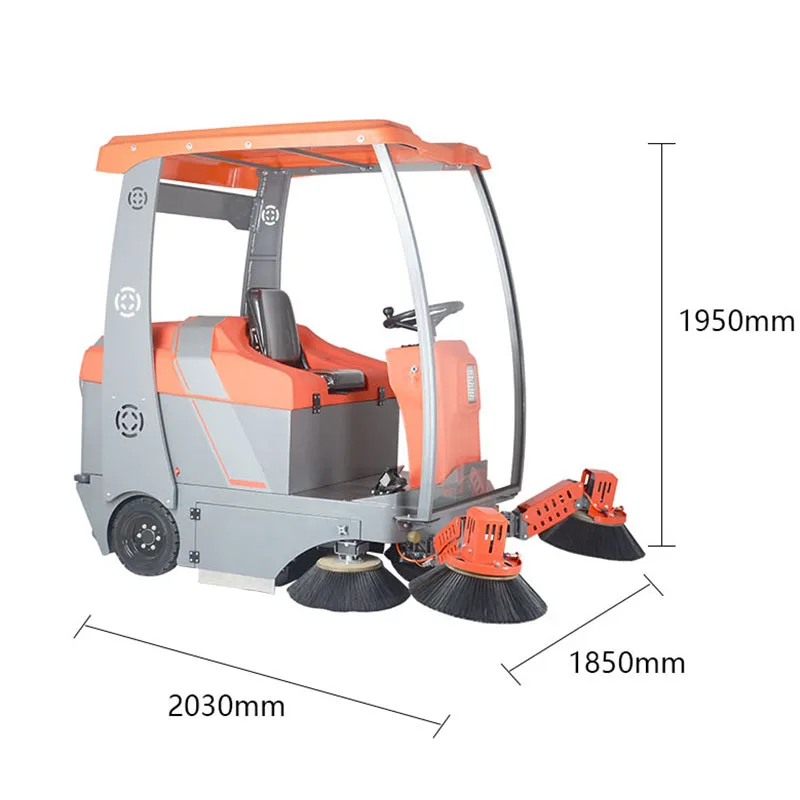 Efficiency Street Dust Cleaning Machine Commercial Road Floor Sweeper Sweeping Vehicle Ride On  Floor  Road Cleaning Sweepe