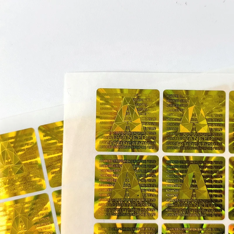 High Quality Crystal Code Paper A3 For Clothing Custom Security Clear Holographic Film Silver Hologram Sticker Printing