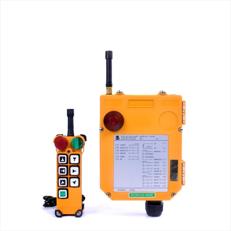9 operation button 6 dual Double two-step speed button industrial radio remote control  for crane and hoist telecrane F24-6D