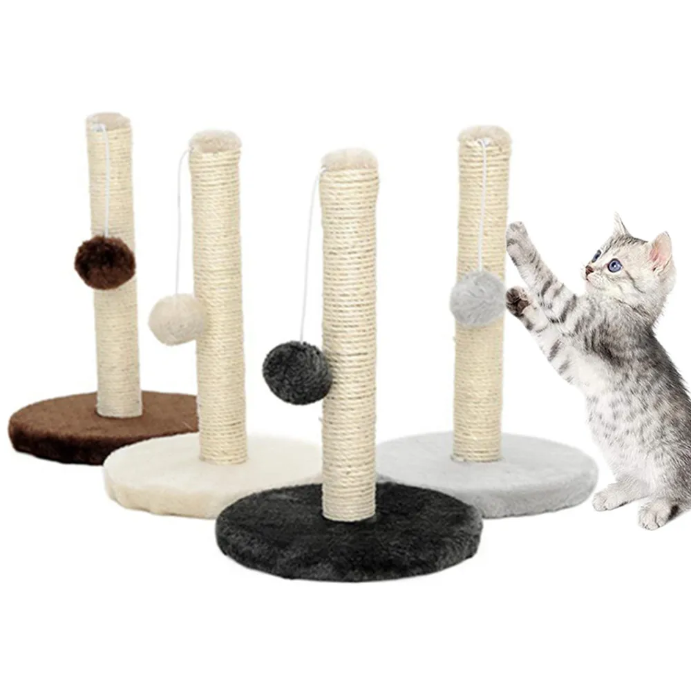 Производитель Sisal веревка скребок для кошек Когтеточка котенок прыгающая башня домашних животных игрушка с мячом кошка