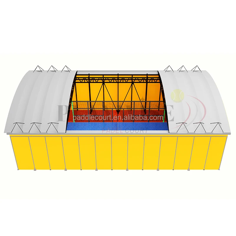 Super Panoramic Padel Tennis Court With Roof Cover Paddle Tennis Court Roof Tent