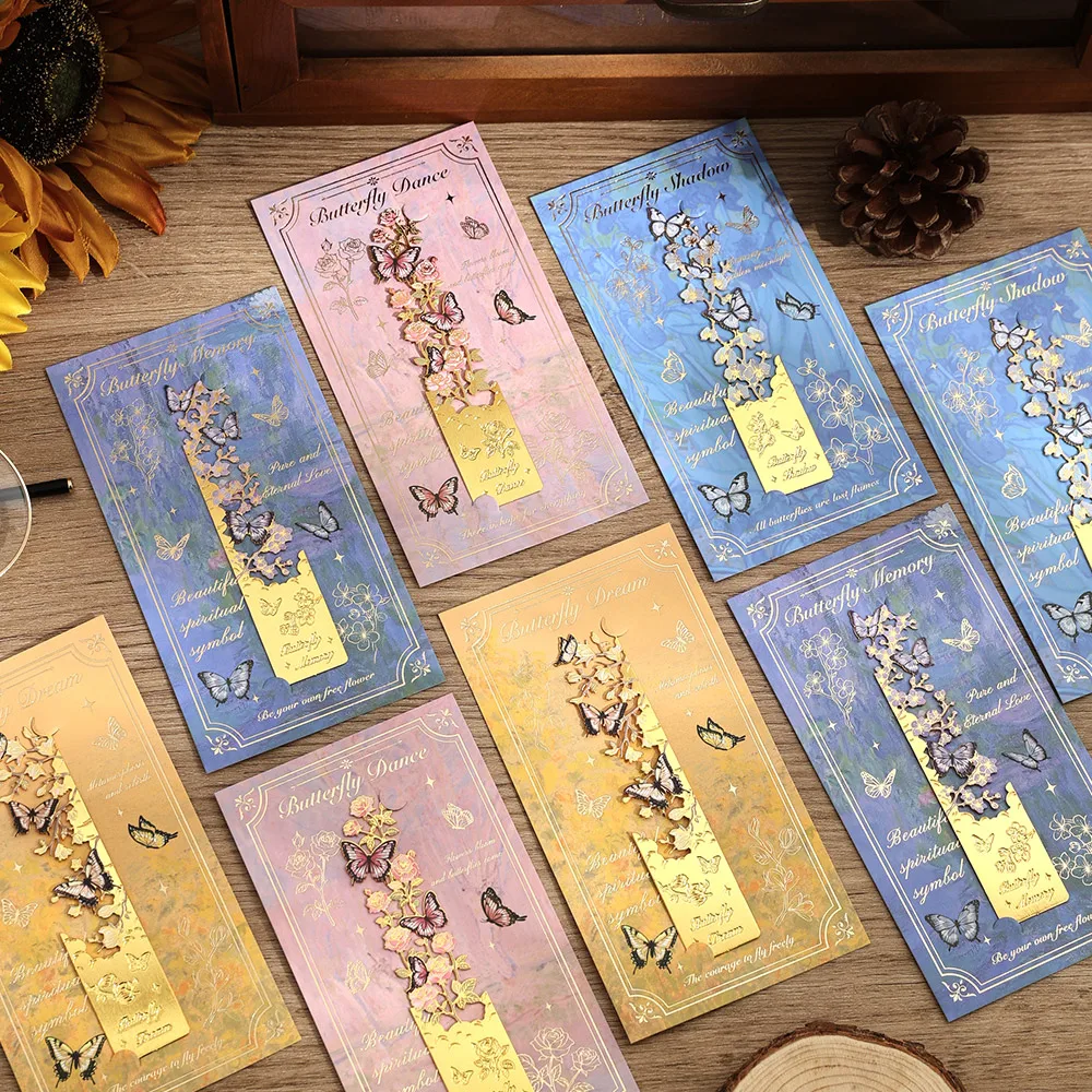 IMODA Vintage Butterfly Metal Bookmark - Elegant Bronzed Hollow Design Perfect Gift for Book Lover Writers Teachers Students