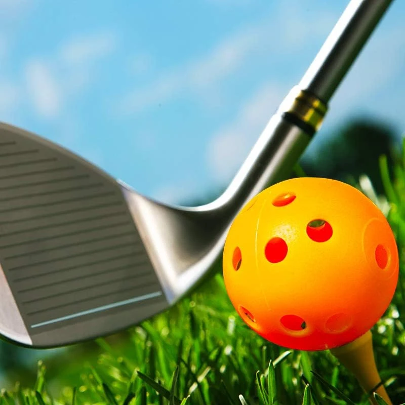 Wholesale 42MM Airflow Colored Plastic Golf Practice Ball Bulk Perforated Hollow Plastic Training Balls Multicolor