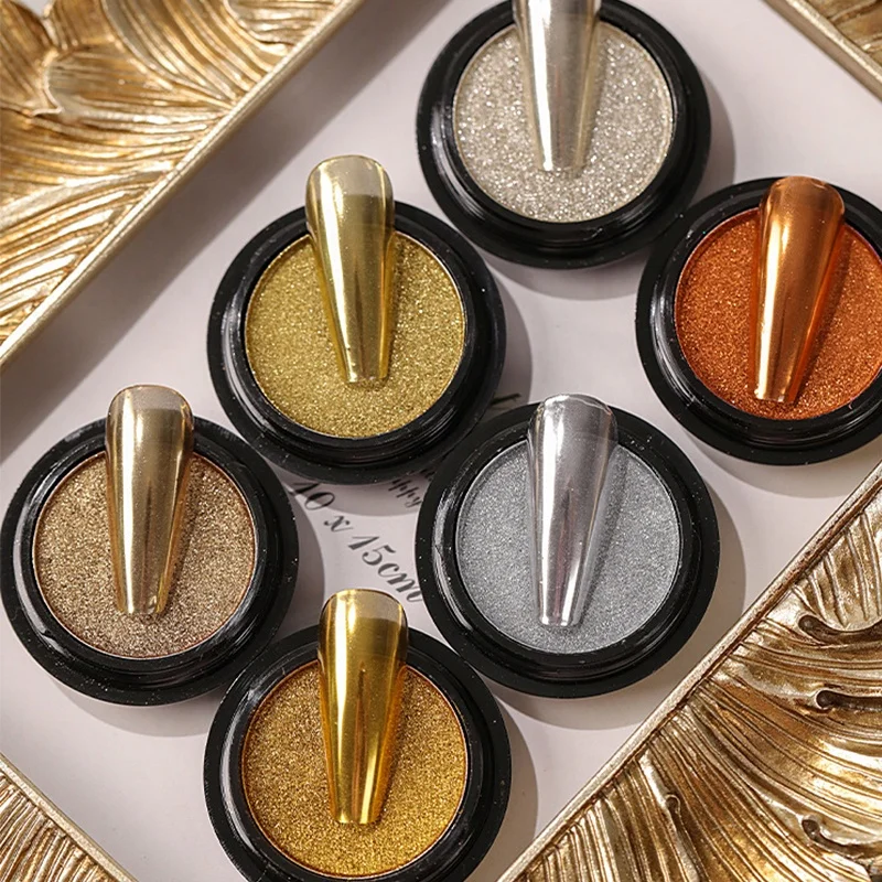 Laser Manicure Nails Kit Pigmented Chrome Dipping Glitter Magic Mirror Solid Nail Acrylic Powder