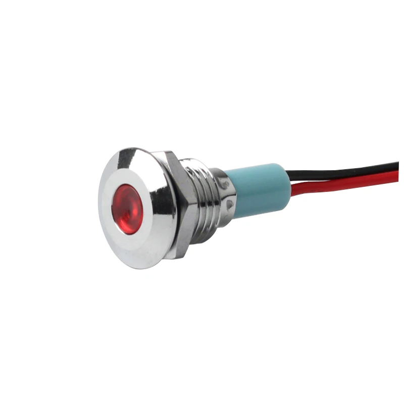 10mm  LED Indicator Lights Waterproof Metal LED Indicator  AC 220 Volt