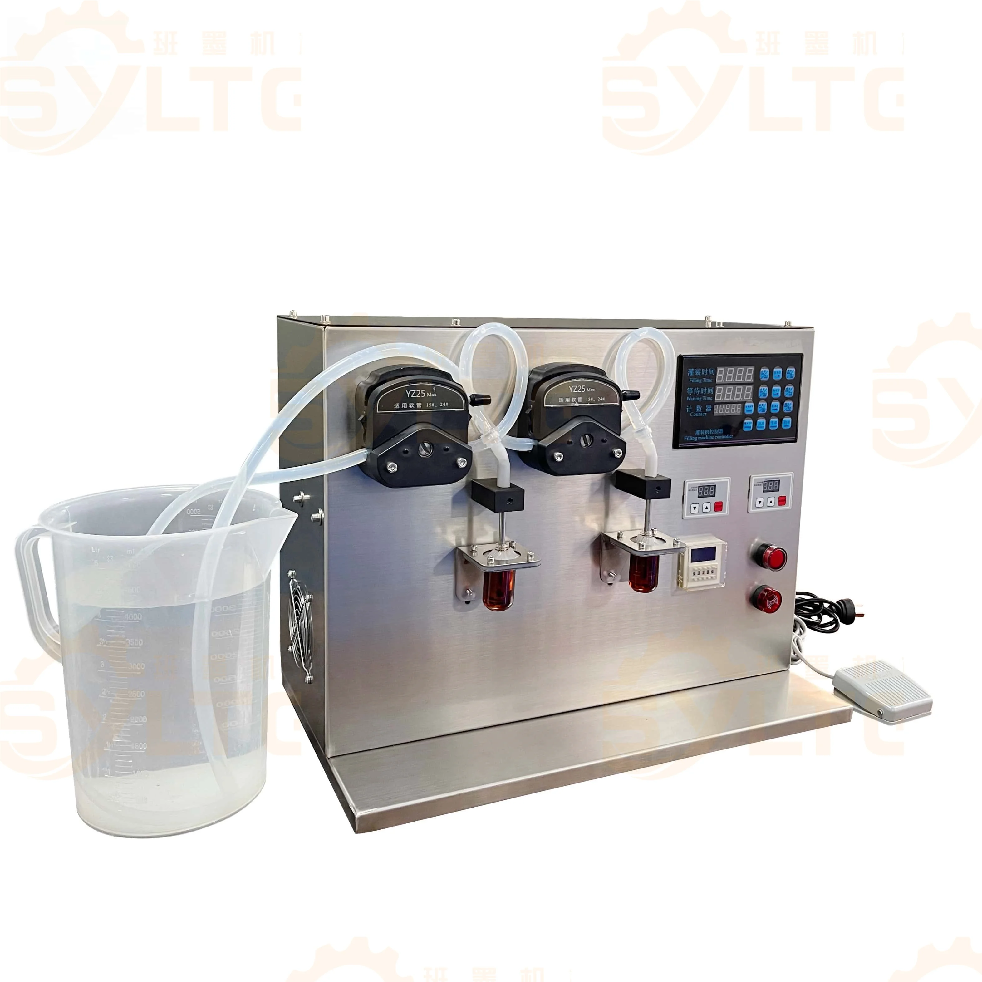 Double Nozzles Semi-Automatic Nail Polish Table Top UV Gel Glue Dipping Liquid Small Bottle Water Oil Filling Machine