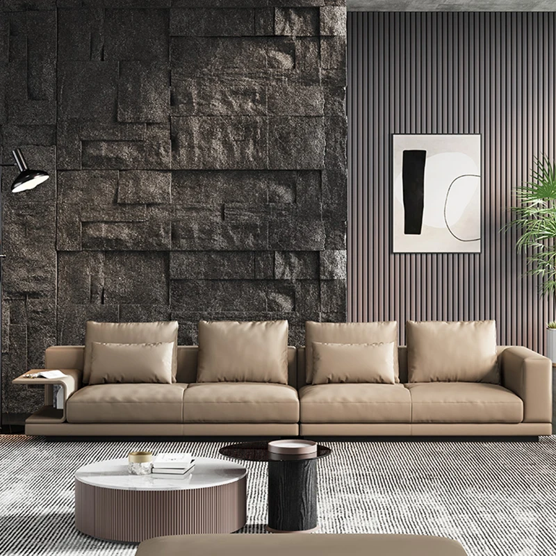 2023 set designs sofa modern genuine leather Minotti Connery sofa U I L shape sectional furniture sofa modern for homeluxury