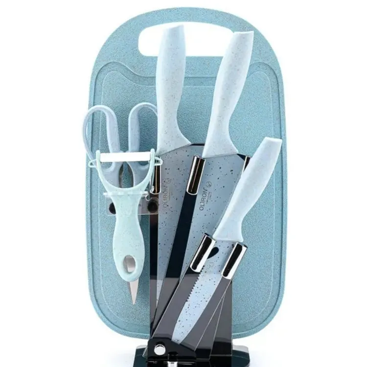 6.28 Dollars Model YH-JXT009 Kitchen Set 7pcs Colorful chef kitchen knife