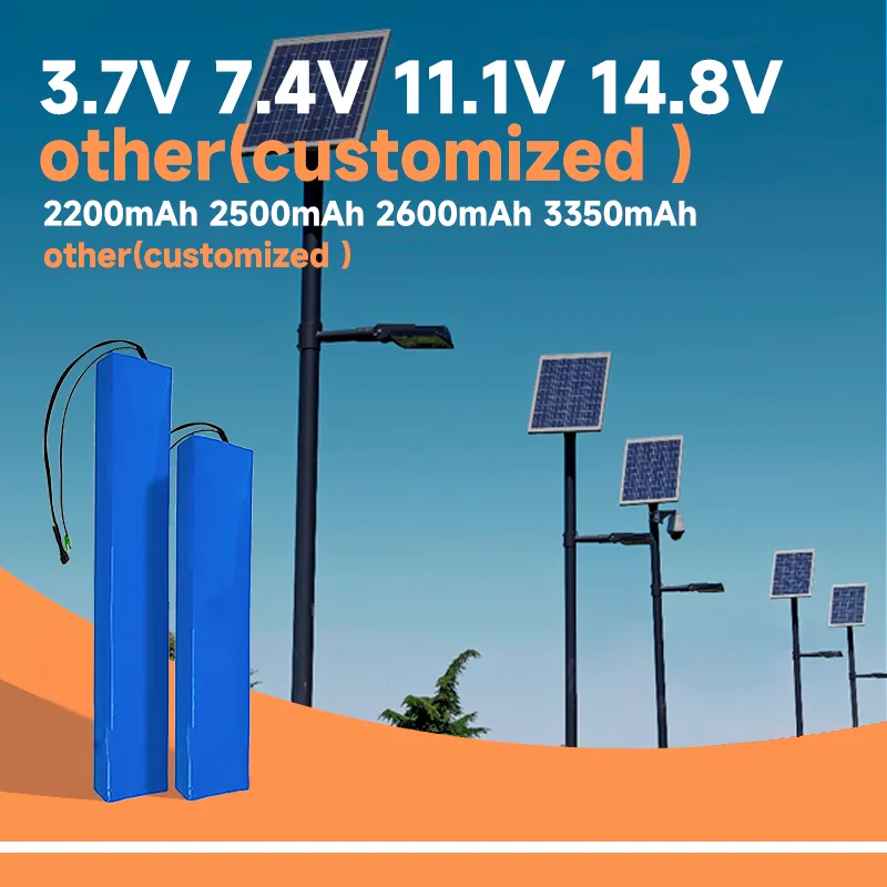 Deep Cycle Life 3.7V 800 mAh 1600mAh 6500mAh icr18650 Lithium Ion Battery Pack for Street Lights