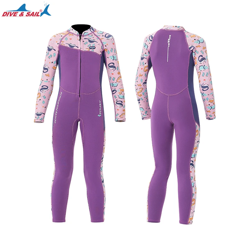 Wholesale New 2.5MM Children One Piece Swimsuit Swimwear Kids Keep Warm Diving Wet Suit Neoprene Girl Surfing Snorkeling Wetsuit