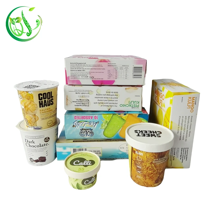 Recyclable ice cream shape candy box ice cream box digital Printing ice cream paper box