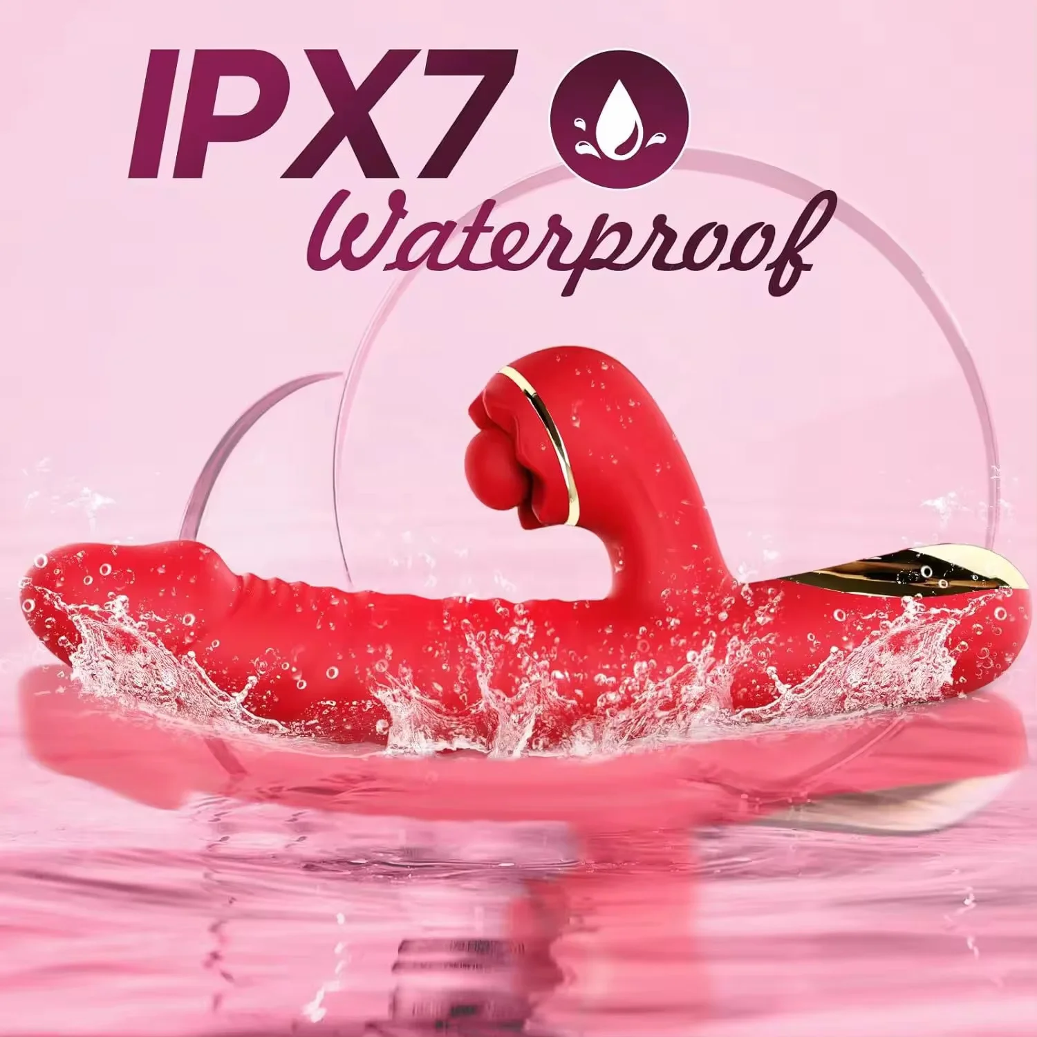 Dropshipping G Spot Vibrators Massager Realistic Rotating Head Thrusting Electric Sex Toy Rabbit Dildo Vibrator For Women