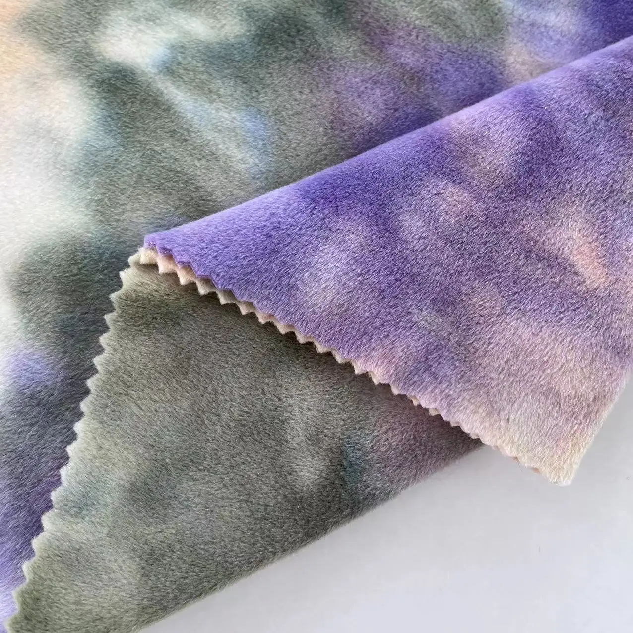 97%Polyester 3%Spandex  soft velvet tie dye