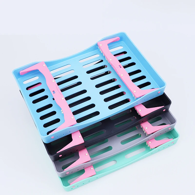 Dental Tools Sterilization Tray Colorful Plastic Clinic Dental Disinfection Box/Sterilization Tray