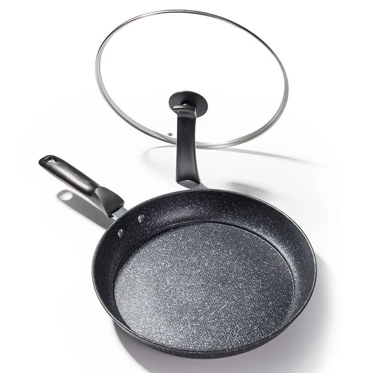  Custom Kitchen Cooking Wok Carbon Steel Marble Coating Non Stick Frying