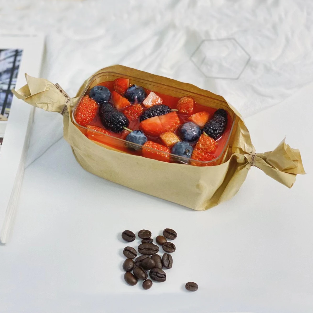 Clear PS hard plastic fruit pudding cup Tiramisu dessert container for dessert shop