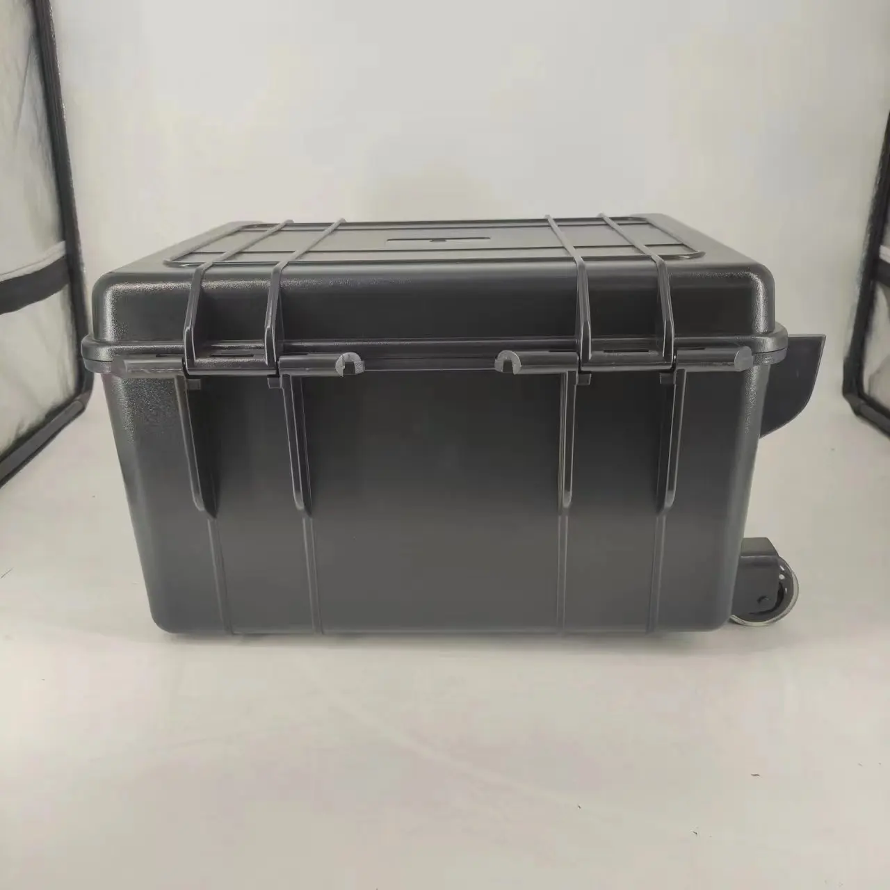 DPC126-3 Large-scale high quality hard Plastic IP67 Waterproof equipment storage carrying Case with tie rods and wheels